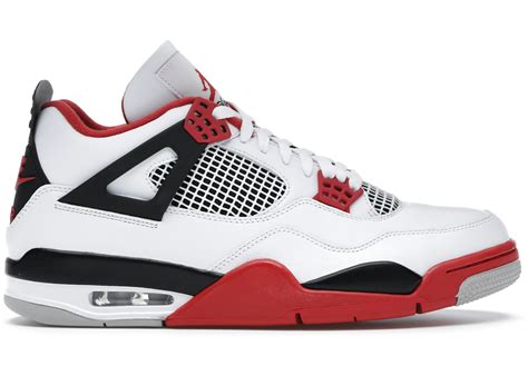 fire red jordan 4 stockx.